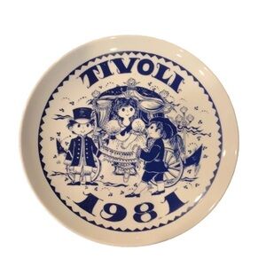 Danish Tivoli Denmark Plate Vintage Tivoki Kuplen 1981 Dinnerware Scandinavian